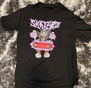 ROMWE Men's Skaterz Skeleton Graphic Black T-Shirt